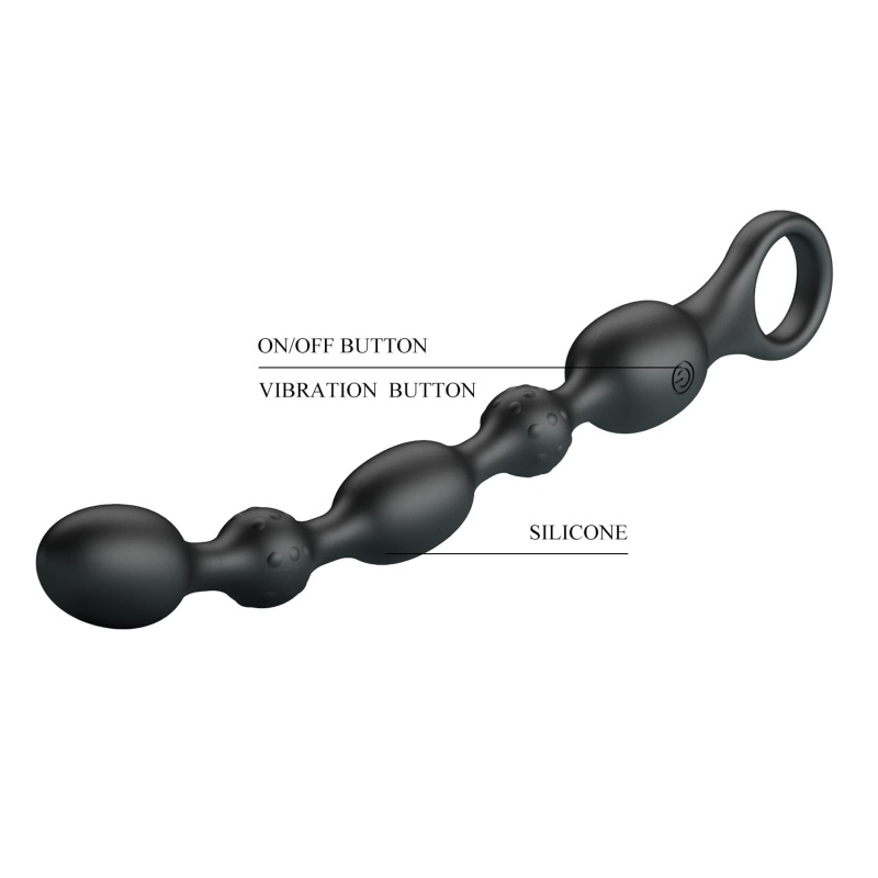 Wibrator analny Van z koralikami - 10 wibracji, 20 cm - 7