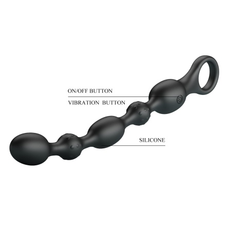 Wibrator analny Van z koralikami - 10 wibracji, 20 cm - 7