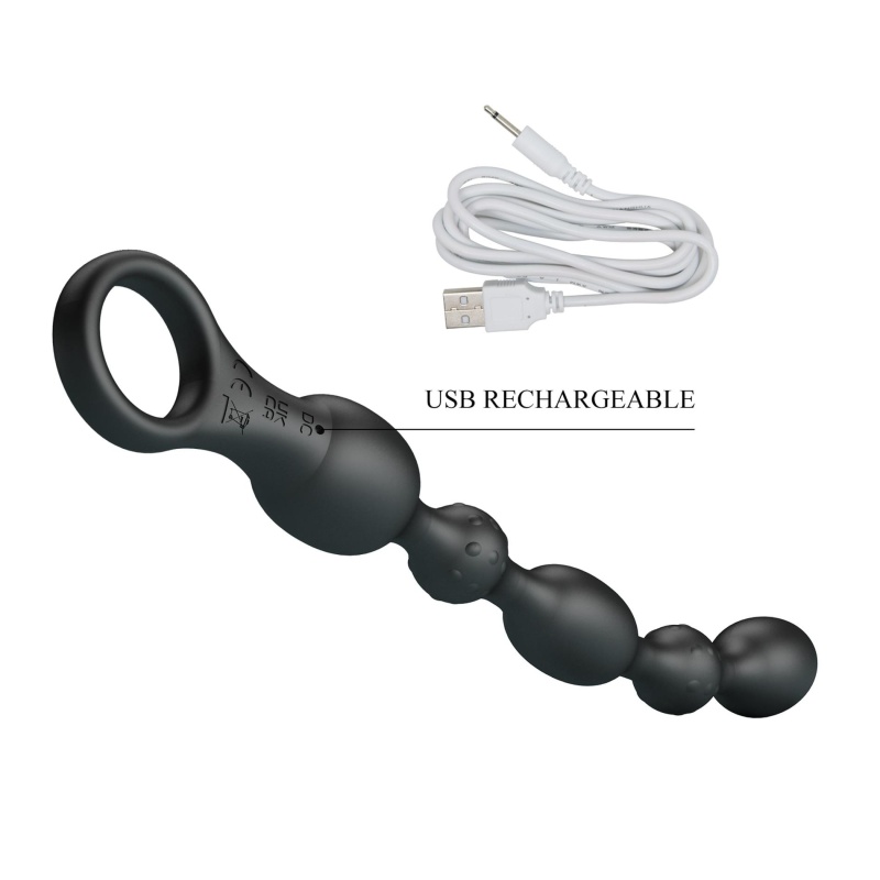 Wibrator analny Van z koralikami - 10 wibracji, 20 cm - 8