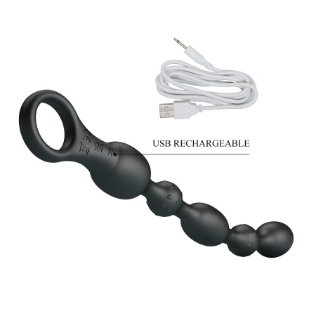 Wibrator analny Van z koralikami - 10 wibracji, 20 cm - 8