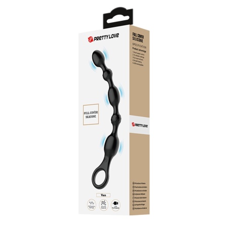 Wibrator analny Van z koralikami - 10 wibracji, 20 cm - 10