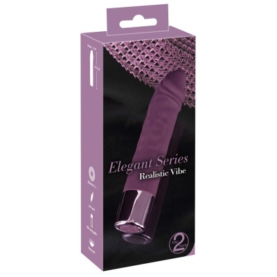 Wibrator realistyczny Elegant Series Realistic Vibe – 15 trybów, wodoodporny, długość 14,3 cm, Ø 3 cm - 1