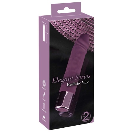 Wibrator realistyczny Elegant Series Realistic Vibe – 15 trybów, wodoodporny, długość 14,3 cm, Ø 3 cm - 1