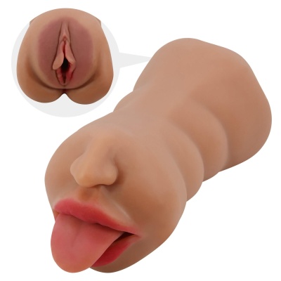 Masturbator SARAH Dual-Channel - kanały pochwy i ust - 1 2