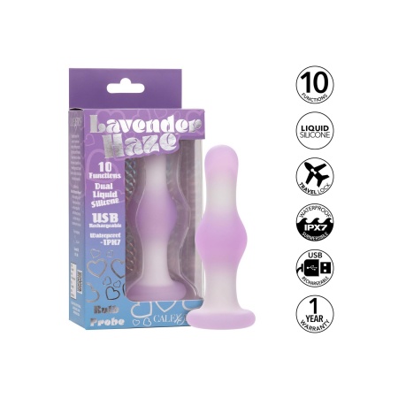 Wibrujący korek analny CalExotics Lavender Haze Bulb Probe 10,25 cm - 16