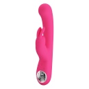 Wibrator króliczek Lamar Dark Pink, 22 cm, z zakrzywioną końcówką, 10 funkcjami wibracji i 9 poziomami intensywności - 4