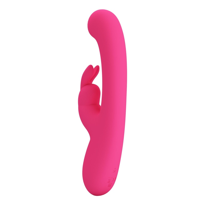 Wibrator króliczek Lamar Dark Pink, 22 cm, z zakrzywioną końcówką, 10 funkcjami wibracji i 9 poziomami intensywności - 7