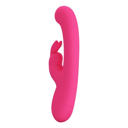 Wibrator króliczek Lamar Dark Pink, 22 cm, z zakrzywioną końcówką, 10 funkcjami wibracji i 9 poziomami intensywności - 7