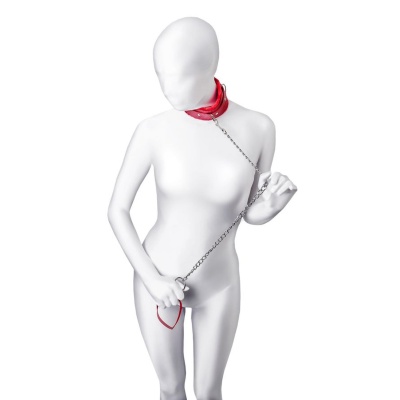 Anonymo collar, PU leather, red - 1
