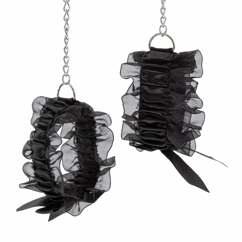 Koronkowy zestaw bondage Lace Me Up – czarny, 3-elementowy - 5