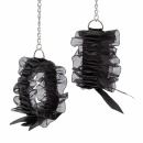 Koronkowy zestaw bondage Lace Me Up – czarny, 3-elementowy - 5