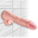 Dildo realistyczne KCP 12 TD Cock with Balls z twardym rdzeniem i miękką powłoką TPE, długość całkowita 33 cm - 4