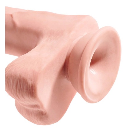 Dildo realistyczne KCP 12 TD Cock with Balls z twardym rdzeniem i miękką powłoką TPE, długość całkowita 33 cm - 6