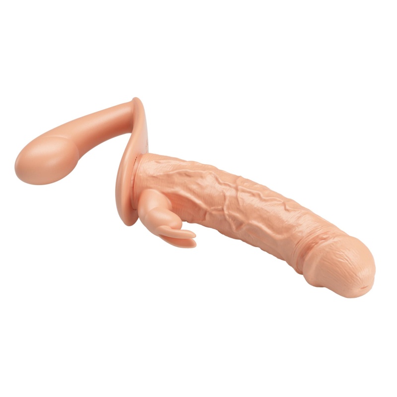 Regulowana uprząż strap-on Charlotte 24,8 cm - podwójne dildo TPE - 9