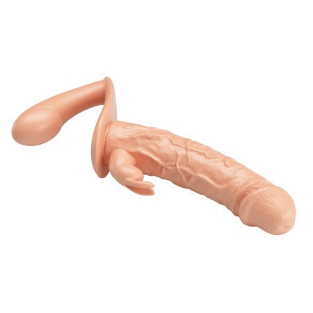 Regulowana uprząż strap-on Charlotte 24,8 cm - podwójne dildo TPE - 9