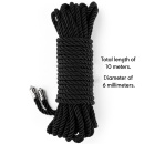Lina do krępowania Reign Ebony Silky 10 m, 6 mm, czarna - 2
