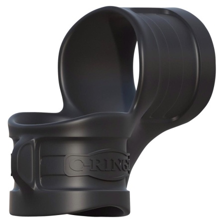 Pierścień na penisa z rozciągaczem jąder (Big Cock Ring & Ball Stretcher) – silikon, długość 7,5 cm, średnica pierścieni 3,4/3 c - 5