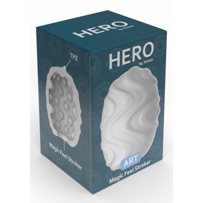Mini masturbator Hero Art elastyczny, teksturowany, 6 cm - 1 2