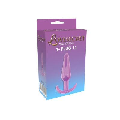 Korek analny Lovesecret T-Plug 11 12,3 cm fioletowy - 1 2