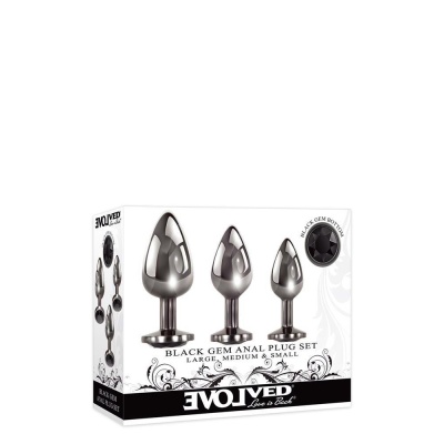 BLACK GEM ANAL PLUG SET - 1