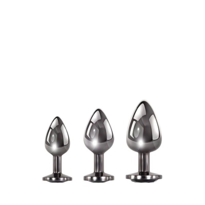 BLACK GEM ANAL PLUG SET - 1 2