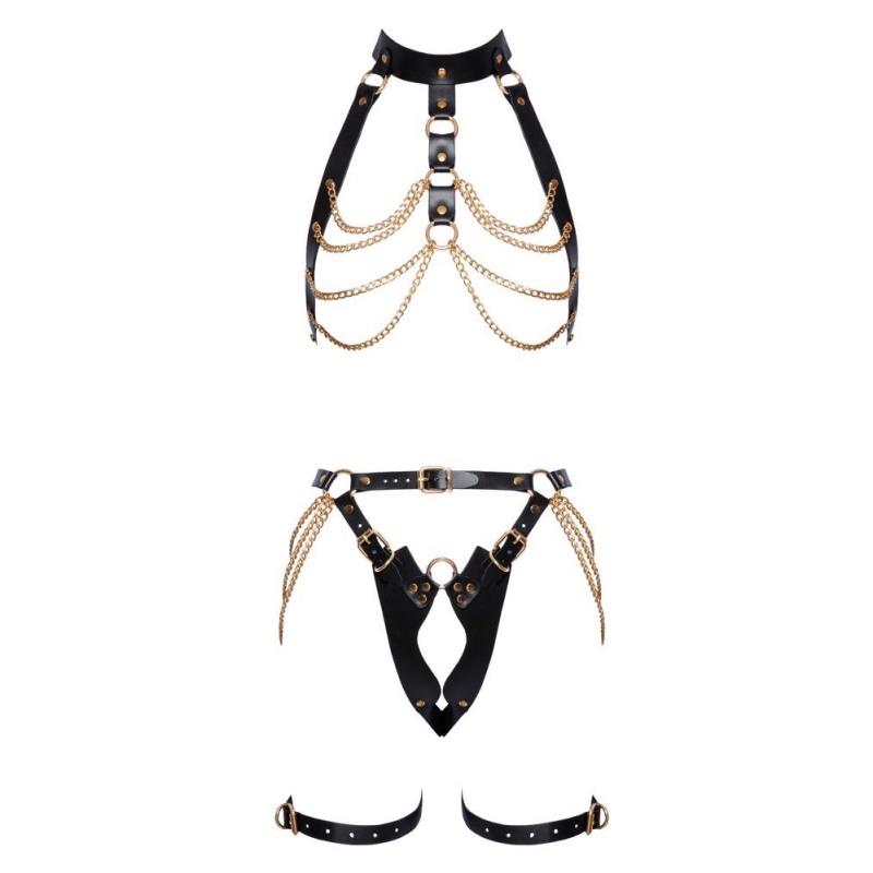 Leather Harness Set S/M - 7