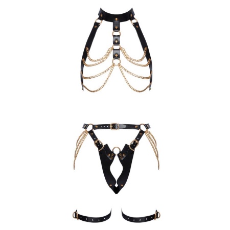 Leather Harness Set S/M - 7