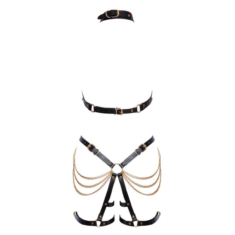 Leather Harness Set S/M - 8