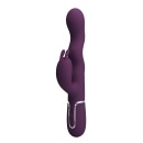 Wibrator króliczek Laursen Dark Purple - falujący ruch, 7 trybów wibracji, silikon medyczny - 3