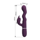 Wibrator króliczek Laursen Dark Purple - falujący ruch, 7 trybów wibracji, silikon medyczny - 8