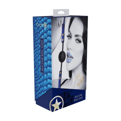 Florence Collection - Silicone Ball Gag - Blue - 1 2