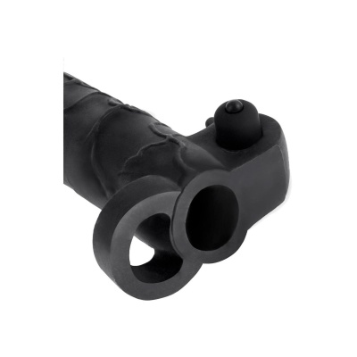 FANTASY X-TENSIONS VIBRATING REAL FEEL 2 INCH EXTENSION BLACK - 1 2