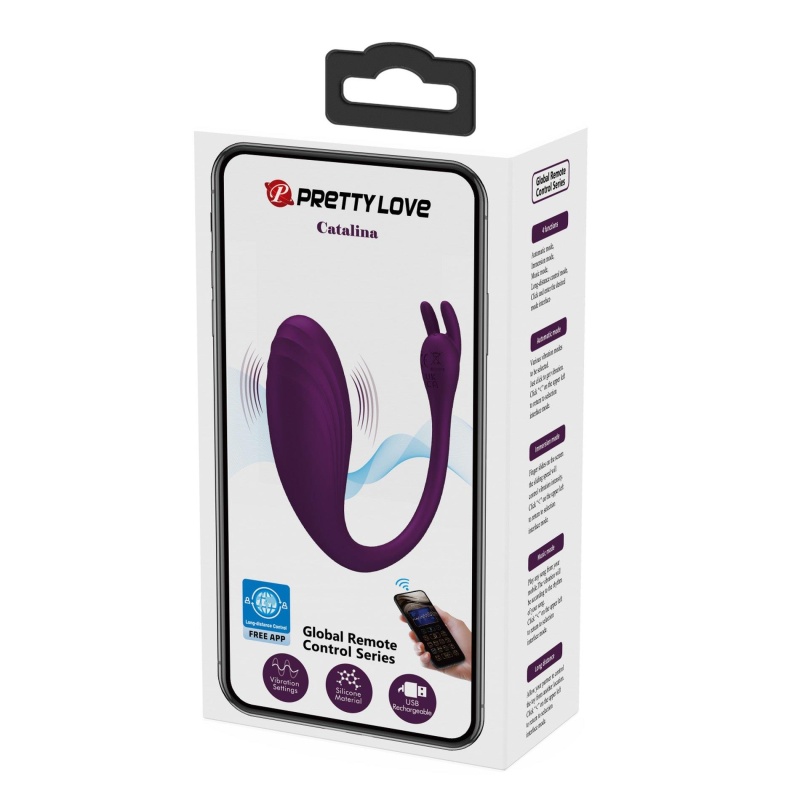 Wibracyjne jajeczko Catalina z aplikacją, 21 cm - 12