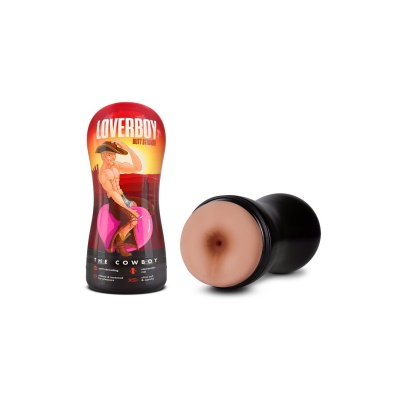 Masturbator samosmarujący LOVERBOY COWBOY z TPE, zaworem kontroli podciśnienia i wyciskanym kubkiem, 17,7 cm - 1 2