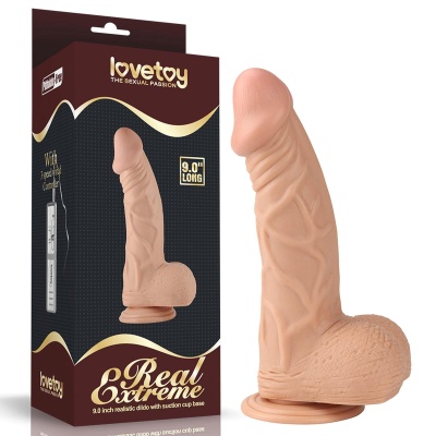 Dildo Real Extreme 23 cm z przyssawką PVC cielisty - 1