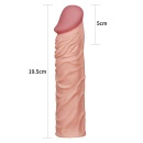 Nakładka na penisa Pleasure X Tender 19,6 cm x 3,9 cm w kolorze Flesh - 5