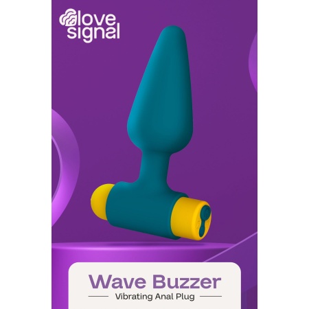 Wibrujący korek analny Wave Buzzer - 3 prędkości, 7 programów, 10 cm - 9