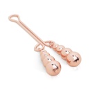 Klamra na łechtaczkę Rosy Gold Subtle Weight - metalowa, dwuramienna, z obciążnikami 20 g - 2