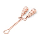 Klamra na łechtaczkę Rosy Gold Subtle Weight - metalowa, dwuramienna, z obciążnikami 20 g - 3