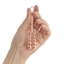 Klamra na łechtaczkę Rosy Gold Subtle Weight - metalowa, dwuramienna, z obciążnikami 20 g - 5