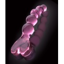 Szklane dildo Icicles No. 43 Pink z uchwytem w kształcie serca, 20 cm, Ø 3,5 cm - 5