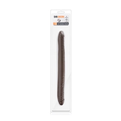 Dildo dwustronne 16 Inch Chocolate - realistyczna konstrukcja anatomiczna, długość 40,6 cm, średnica 3,8 cm - 1