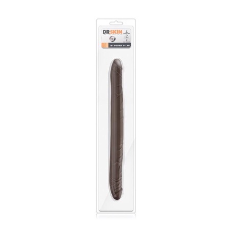 Dildo dwustronne 16 Inch Chocolate - realistyczna konstrukcja anatomiczna, długość 40,6 cm, średnica 3,8 cm - 1