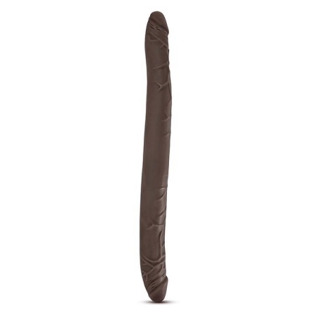 Dildo dwustronne 16 Inch Chocolate - realistyczna konstrukcja anatomiczna, długość 40,6 cm, średnica 3,8 cm - 2