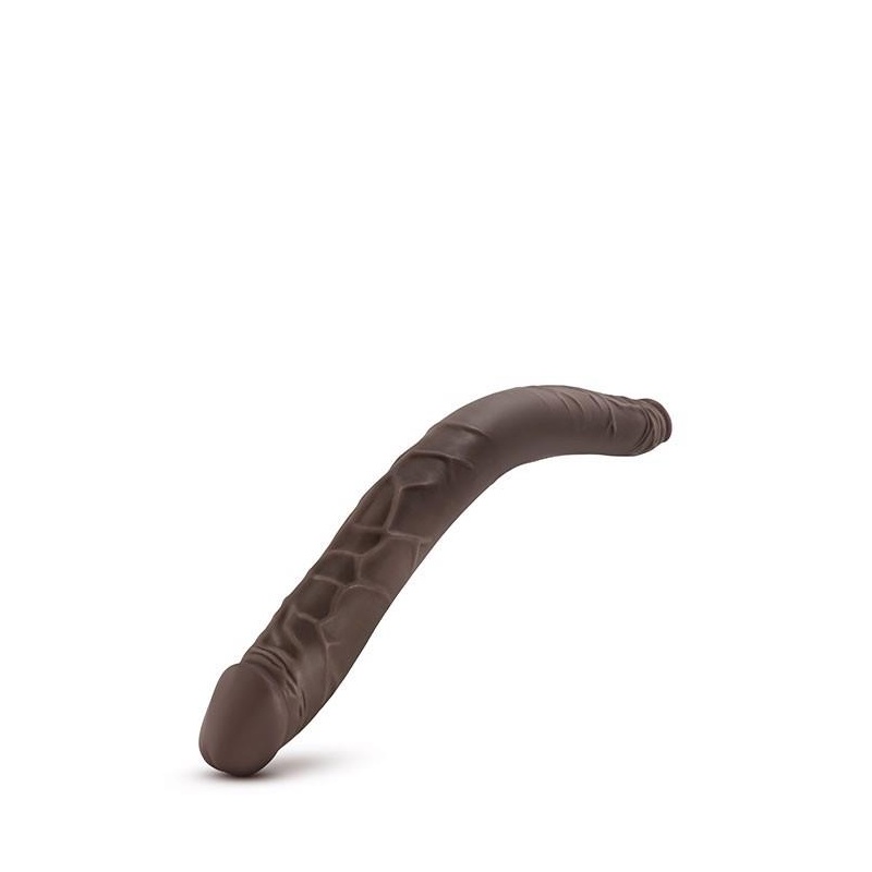 Dildo dwustronne 16 Inch Chocolate - realistyczna konstrukcja anatomiczna, długość 40,6 cm, średnica 3,8 cm - 4