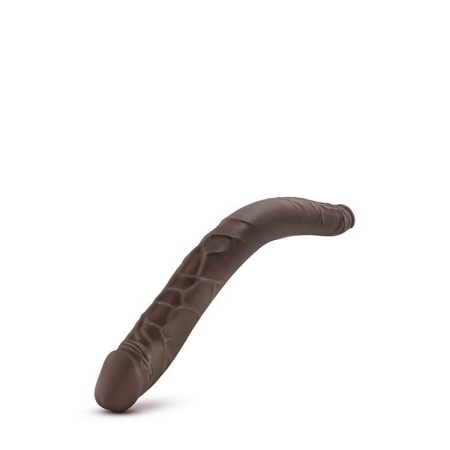 Dildo dwustronne 16 Inch Chocolate - realistyczna konstrukcja anatomiczna, długość 40,6 cm, średnica 3,8 cm - 4