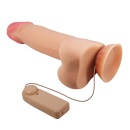 Wibrujące dildo Sliding Skin 8,5'' z przesuwną skórą, ruchomym rdzeniem i przyssawką — 21,8 cm - 5