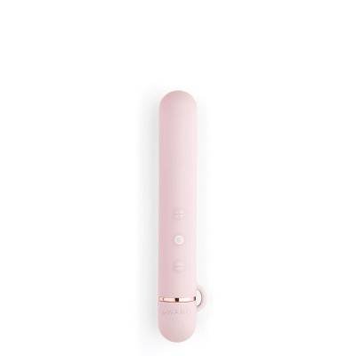 Baton Rose Gold - wibrator slim z silikonowym pierścieniem i elastyczną końcówką, 11,9 cm, Ø 1,8 cm - 1 2