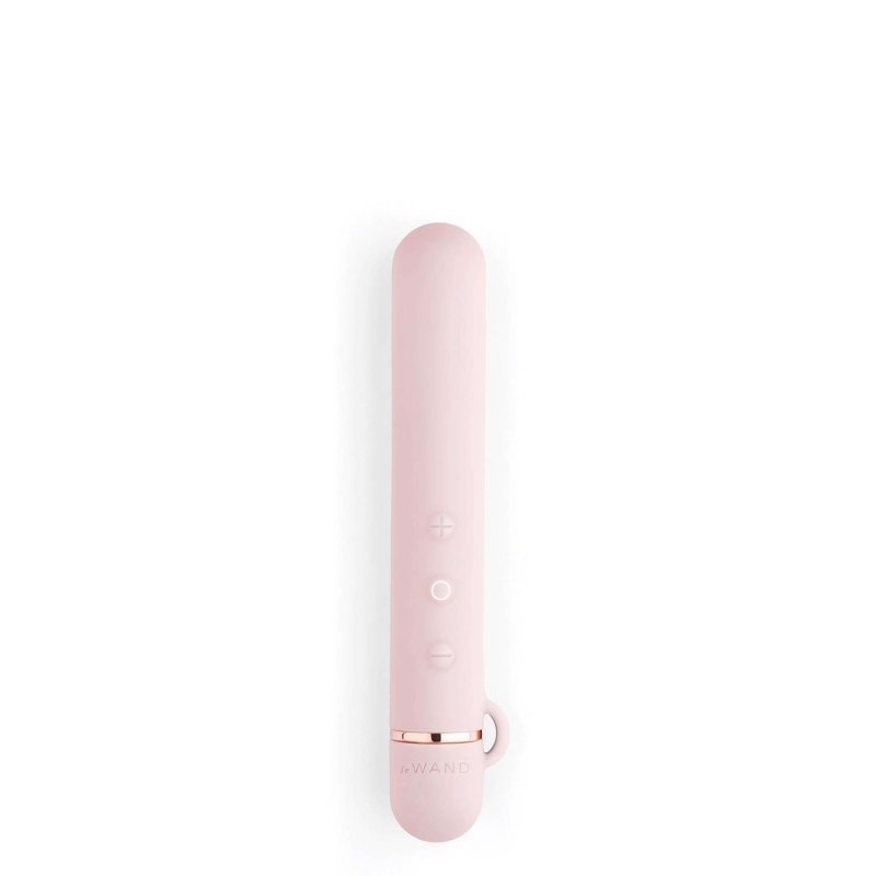 Baton Rose Gold - wibrator slim z silikonowym pierścieniem i elastyczną końcówką, 11,9 cm, Ø 1,8 cm - 2