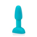 Korek analny Rimming Petite Teal z obrotowymi koralikami i wibracją, 10 cm - 2